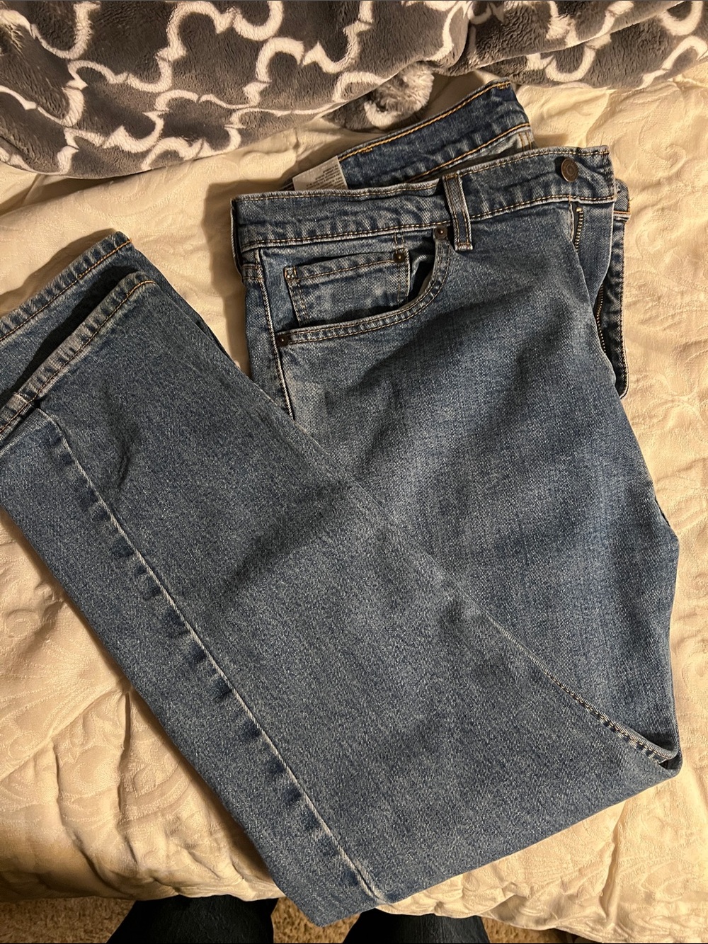 Levi's Men's Medium Blue Straight Jeans 505 38x30